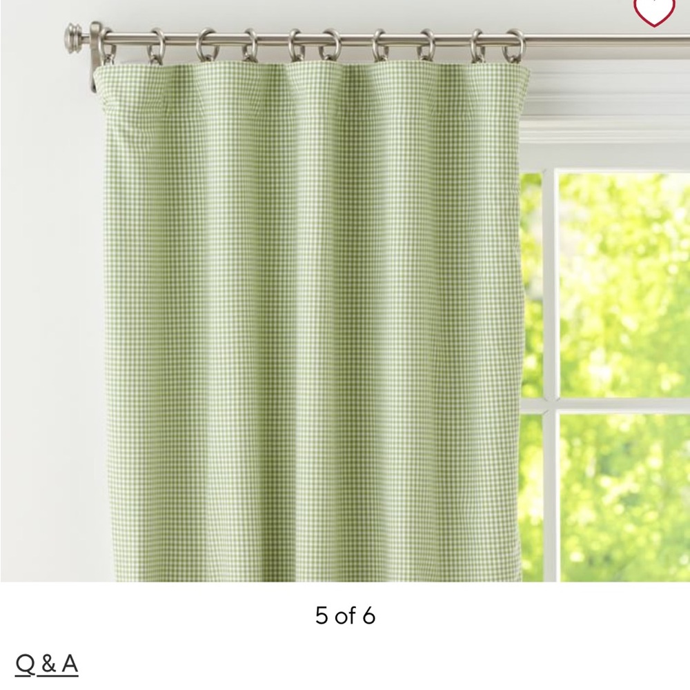 Pottery Barn Kids Gingham Curtains (2)